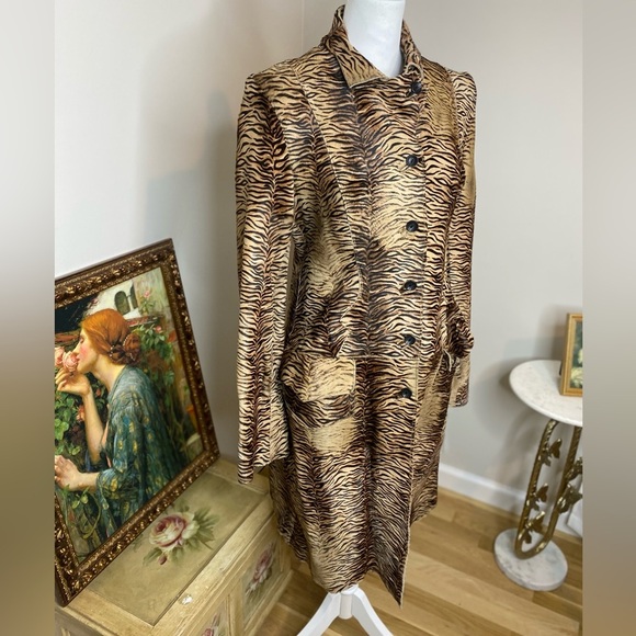 Vintage Roberto Cavalli Animal Print Leather Pony/calf Hair Y2K Coat Sz 44 M - Picture 4 of 15